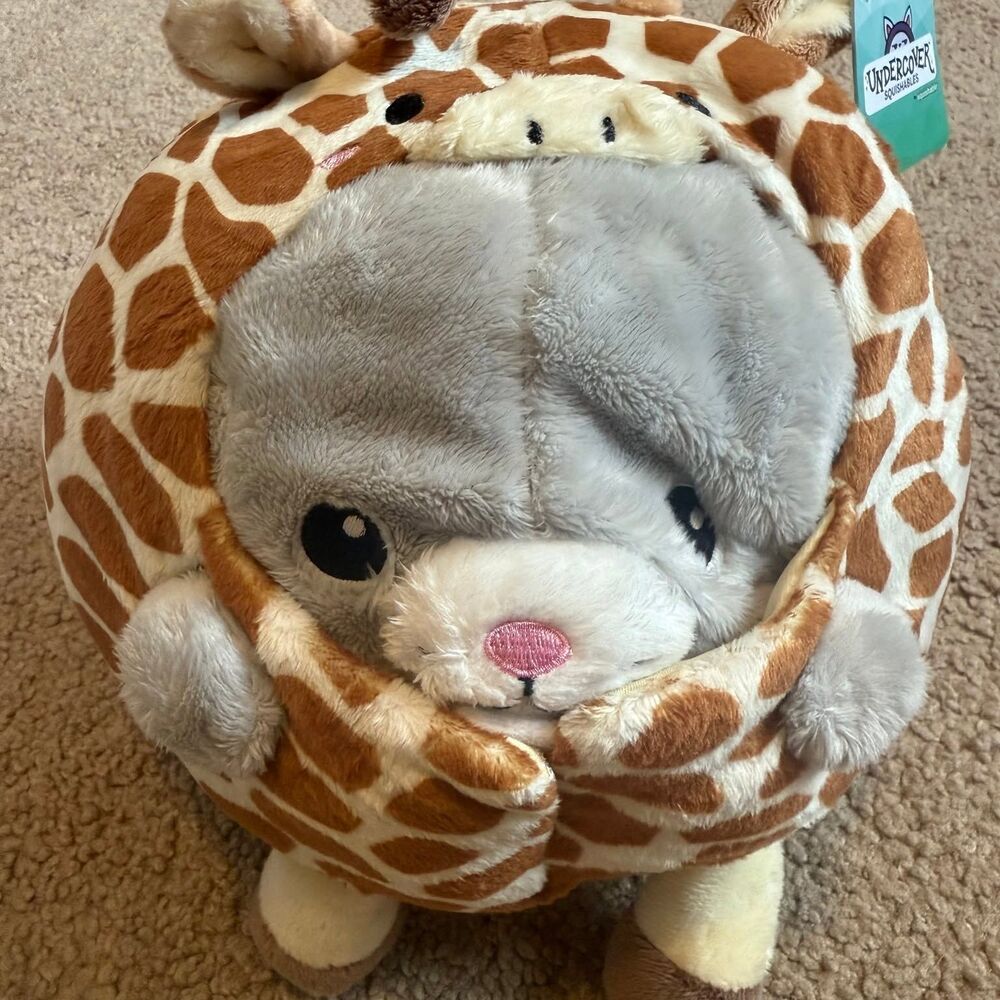Squishable Undercover Kitty in Giraffe Plush Stuffed Animal
